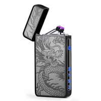 Briquet USB Portable Rechargeable Électrique à Arc Plasma Coupe-Vent en Métal pour Cigare pour Cadeaux Promotionnels