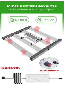 LED Grow Bar เต็มสเปกตรัมไฟ LED เติบโตแสง 240W ชิป <span class=keywords><strong>Samsung</strong></span> พับและหรี่แสงได้ไฟเติบโตสําหรับเรือนกระจก - Product Image 5