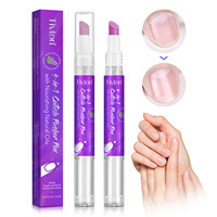 Tivlon Stylo Exfoliant Doux 4-en-1 pour Cuticules, Poussoir Portable et Sûr, Hydratant pour Cuticules, Stylo Huile à Ongles pour Traitement des Peaux Mortes