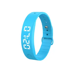 Silicon Strap Sport Bracelet 3D Step Pedometer LED Digital Children Watches For Students