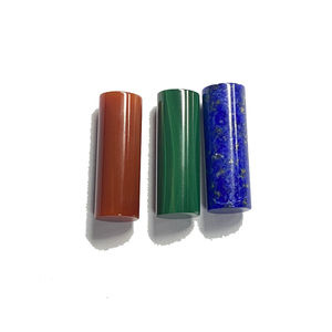 Natural verde malaquita azul <span class=keywords><strong>oscuro</strong></span> lapislázuli <span class=keywords><strong>rojo</strong></span> ágata 7x20mm cilindro <span class=keywords><strong>piedra</strong></span> <span class=keywords><strong>preciosa</strong></span> para joyería - Product Image 1