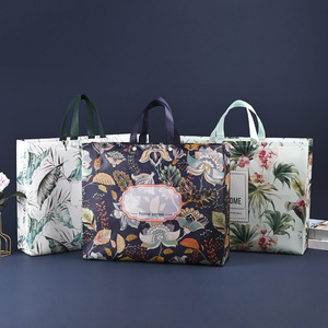 Sacs fourre-tout non tissés laminés écologiques avec impression sérigraphique pour le rangement de vêtements et les courses - Product Image 1