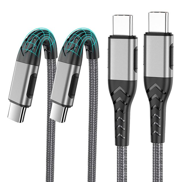Hot Sale 100W Type C Fast Charger Cable Nylon Weaving USB C to USB C 100w Charger Cable for iPhone Samsung HUAWEI iPad