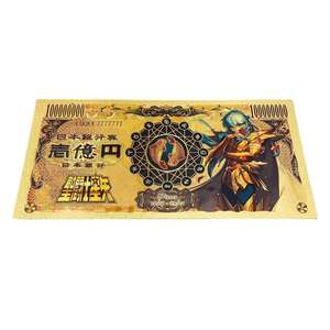 Uang Kertas Plastik Emas Koleksi 100 Juta Yen, Desain Baru 12 Anime Jepang Saint Seiya - Product Image 5