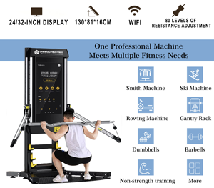 Meilleur appareil de fitness intelligent pour la maison, machine de cardio interactive, miroir intelligent, entraîneur personnel de fitness, bras, poitrine, jambes - Product Image 2
