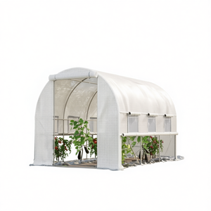 <b>Mini</b> Walk In Garden Greenhouse PVC <b>Frame</b> 6x8 Ft With Ventilation Windows For Outdoor Plant Growing - Product Image 1