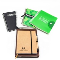 Pages rechargeables classiques, carnets d'affaires personnalisables, faits à la main, réutilisables, impression de journal, couverture en papier kraft, carnet avec stylo