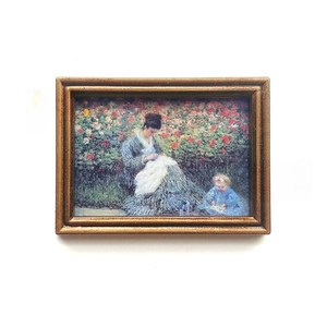 Doll House Mini Furniture Pocket Model Mini Art Mural Oil Painting Frame 1/12 Bjd Miniature Scene Ob11 Mini Photo Frame - Product Image 2