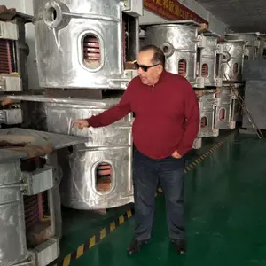 100kg 200kg 500kg pequeño horno de fundición a la venta máquina de fusión de fundición de hierro por inducción metal industrial forja acero fundido