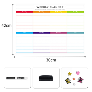 新着マグネティシュウィークプランナーメモ磁気日付のない食事マグネットウィークプランナー - Product Image 5