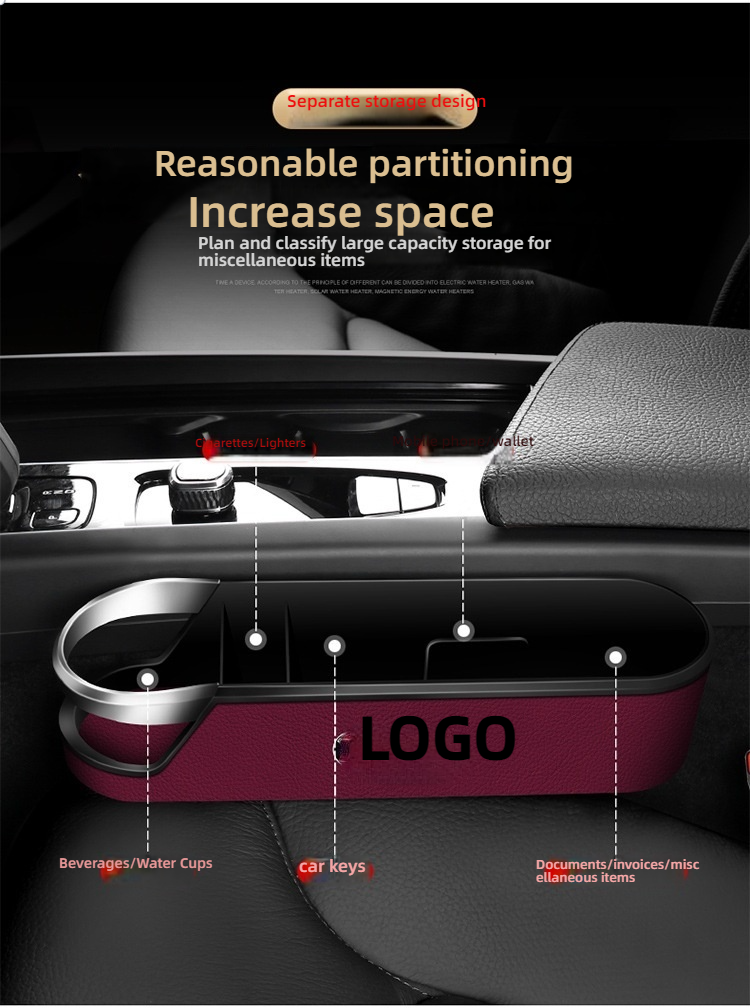 Car Seat Gap Filler Organizer - Universal Console Storage Box for Keys, Phone, Cup Cash | Xuanming B