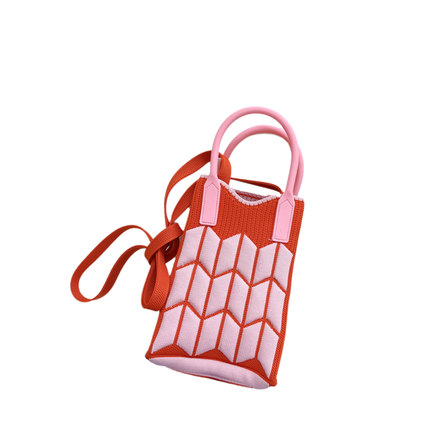 2025 New Factory Fashion Crochet Coin Purse Knit Cell Phone Bag