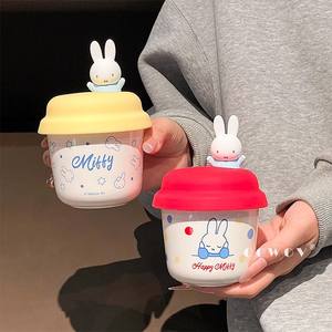 Miffy <b>Ceramic</b> Coffee <b>Mug</b> With <b>Lid</b> 300ml Leak Proof Gift Cup For Home Office Use - Product Image 2