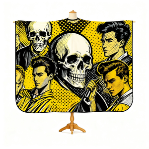Wanmei Logo personnalisé motif coupe <span class=keywords><strong>de</strong></span> cheveux tissu <span class=keywords><strong>coiffeur</strong></span> Cape tablier salon <span class=keywords><strong>de</strong></span> coiffure barbier serviettes humides robe pour hommes coiffure - Product Image 5