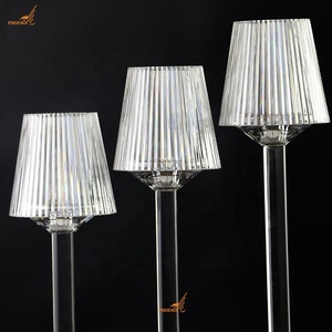 Hot Sale 3-Piece Set Clear Crystal Exquisite Candle Stand Customizable Christmas Wedding Decoration Elegant <strong>Candlestick</strong> <strong>Holder</strong> - Product Image 2
