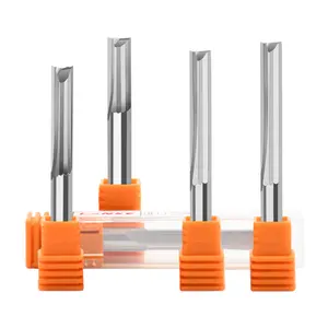SLANK in Stock 3.175mm Two Flutes Straight <strong>Bits</strong> Cutting Tools CNC <strong>Router</strong> <strong>Bits</strong> Cutter Tungsten Carbide Straight End Mill - Product Image 1