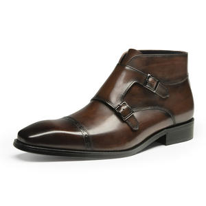 Nouvelles Bottes Martin Modèle 2026 - Chaussures en Cuir pour Hommes, Idéales pour les Affaires Formelles, en Cuir de Vachette Pleine Fleur Haut de Gamme - Product Image 1