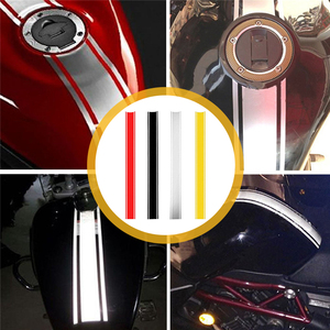 50CM Réfléchissant <span class=keywords><strong>Moto</strong></span> Réservoir Housse Rayé BRICOLAGE Autocollant Drôle Décoration Autocollant Couvercle Du Réservoir De Carburant Autocollant Réfléchissant - Product Image 2