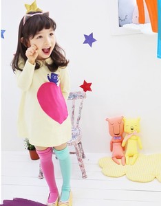 Vêtements pour enfants en gros, robe à manches longues mignonne avec imprimé cœur pour les petites filles, fabriquée en Chine - Product Image 4