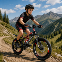 Vélo de montagne pour enfants de 20 pouces, garçons et filles, cadre en acier, freins à disque avec roues d'apprentissage, vitesse unique, vélo pour enfants de 8 à 12 ans