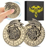Vente Flash : Dés rotatifs D20 en métal Dragon Volant pour D&D, Jeux de Société et Cadeau pour Joueurs de RPG