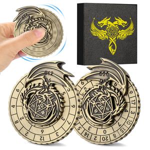 Oferta Especial: Dado Giratorio de Metal D20 con Diseño de Dragón Volador para Juegos de Rol, Dados DND para Jugadores, Regalo para Juegos de Mesa - Product Image 5