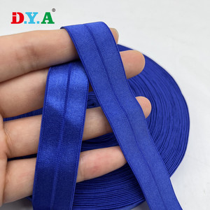 Customize 25mm 25mm Colored Silky Nylon Bias Binding Tape Fold Over <strong>Elastic</strong> Band Webbing Fold Over <strong>Elastic</strong> for Bra Underwear - Product Image 4