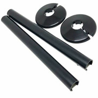 Housses de tuyaux de radiateur noir pour la maison Lot de 2 tuyaux de 200mm de long et 15mm pour chauffage central