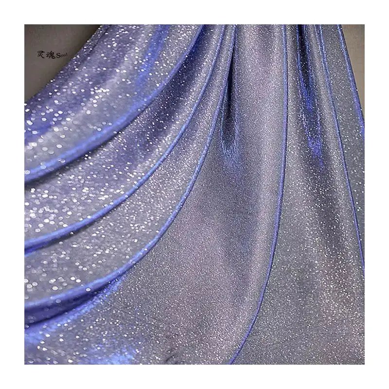 Espumante swimwear Biquíni uso folha tecido elástico prata ouro metálico glitter elástico tecido lurex