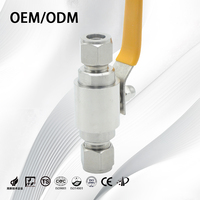 Vanne à boisseau sphérique à connexion rapide en acier inoxydable 316 pour ligne d'air de compresseur pneumatique