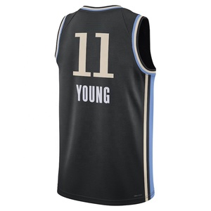 Maillots de sport brodés personnalisés pour hommes, 11 <span class=keywords><strong>Trae</strong></span> <span class=keywords><strong>Young</strong></span>, 5 Dejounte Murray, bonne qualité, joueur de basket-ball américain - Product Image 2