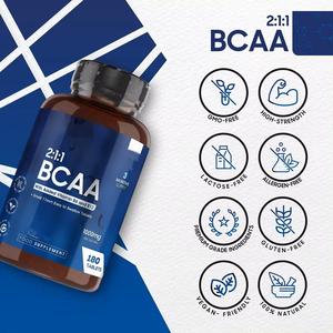 Marque privée BCAA 2:1:1 Poudre Sport Nutrition Complément alimentaire Croissance musculaire Entraînement Récupération du gain de poids Comprimés BCAA - Product Image 3