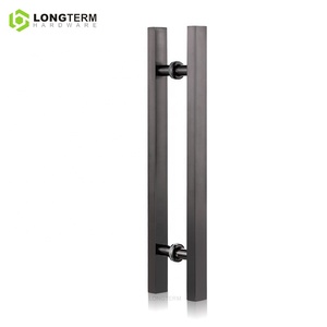 Tirador de Puerta Corredera de Entrada Principal de Barra Cuadrada Tipo H de Acero Inoxidable, Tirador de Puerta de Vidrio de Doble Cara Moderno - Product Image 5