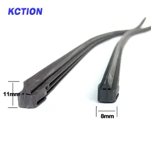 8mm Windscreen Natural Wiper Blades Rubber Refill Fit Hybrid Windshield Wiper Blade