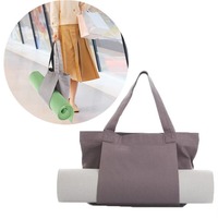 Bolsa de Mano de Lona de Algodón Ecológica Personalizada, Bolsa de Transporte de Esterilla de Yoga Reutilizable y Moderna para Fitness y Compras