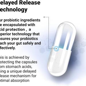 Suplemento Probiótico Premium que Ayuda a Aliviar el Estreñimiento Ocasional, Probióticos para la Salud Digestiva, 30 Cápsulas - Product Image 2