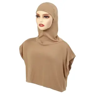 Gantungan arab enam hijab arabe bambu set khimar 3 voile khaki khimar
