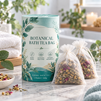 Sachets de bain aux fleurs botaniques naturelles : Pétales de rose, lavande, camomille – Bain de spa aux herbes avec emballage personnalisé