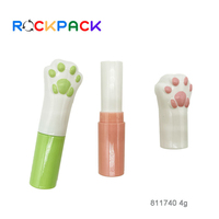 Tubes brillants à lèvres en forme de griffe de chat, pièces, 4g, couleur rose, avec baguettes