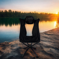 Meilleure vente en gros d'usine Cliq extérieur léger ouverture rapide chaise de plage de camping pliante en aluminium robuste