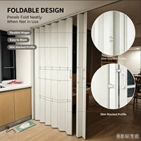 Porte coulissante pliante professionnelle en PVC imperméable pour salle de bain, salon, bureau, usage extérieur - Porte accordéon