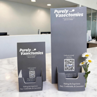 Support de brochure en carton personnalisé, présentoir de comptoir, porte-dépliants en papier pour cartes de visite, présentoir promotionnel POS