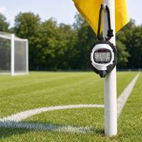 Stopwatch Digital Olahraga Profesional 1/100 Detik Kronometer Timer Pacer Lap Split Lanyard untuk Latihan Lari Renang Wasit