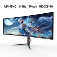 Nuevo Diseño de Monitor Curvo sin Marco de 49 Pulgadas 144 Hz 1ms para PC, Monitor LED LCD de 38, 40, 49 Pulgadas 2K 4K 5K para Gaming de PC