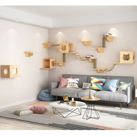 Étagère murale en bois pour chat Yachi YCPS02 avec plateformes