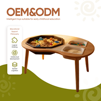 Table sensorielle octogonale Leowood Montessori Tuff Tray, style fonctionnel pour l'éducation préscolaire, plateau sensoriel pour la petite enfance