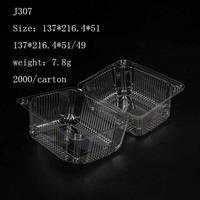 Contenants à clapet en plastique PET transparent de qualité alimentaire pour gâteaux, pain et autres aliments