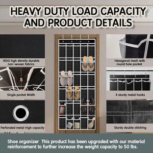 24 Pocket Floor Mesh Storage <b>Bag</b> Five Layers Hanger Rack Nylon Fabric Clothing & Toys Organizer - Product Image 5