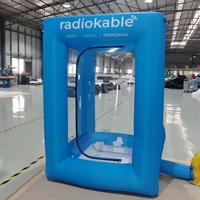 Tente gonflable commerciale en forme de cube pour attraper l'argent, avec ventilateur intégré, étanche et durable, pour la promotion d'événements