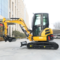 Envío Gratis Mini Excavadora de 3.5 Toneladas y 2 Toneladas con Motor Diésel Kubota, Nueva Excavadora China, Excavadora de Orugas, Mini Excavadora con Certificación CE para Uso Agrícola